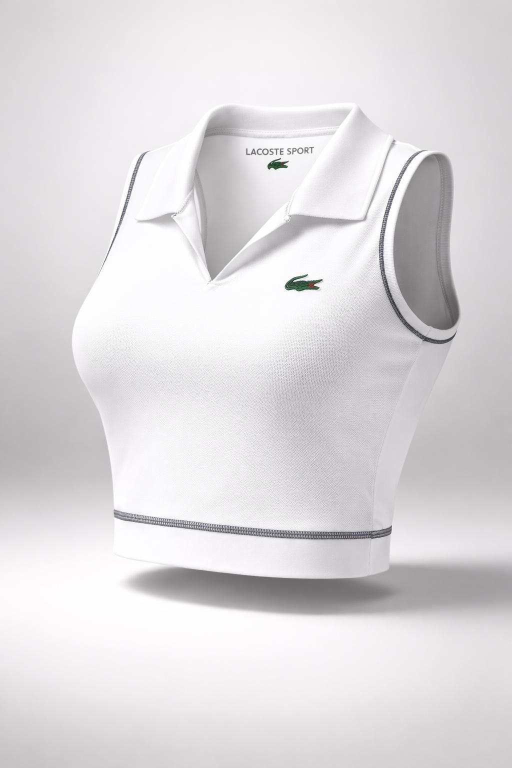 Lacoste - Polo Femme Blanc