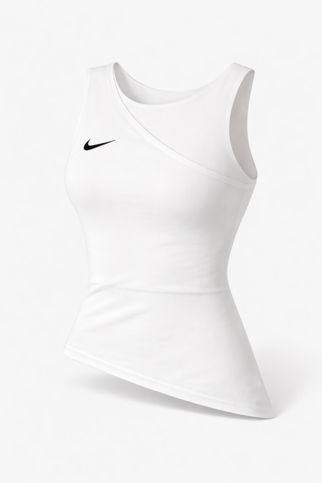 Nike - Débardeur Femme Blanc Asymétrique